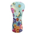 thumbnail image 1 of Yuyamidu Butterfly Golf Club Head Cover with Soft Lining Colorful Boho Flower Driver Headcover Waterproof PU Leather Golf Club Cover Golf Gift for Golfers, 1 of 7