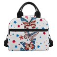 thumbnail image 1 of Yuyamidu Butterfly Lunch Box for Girls 4th Grade/5th Grade American Flag Lunchbox for Age 9-11 Primary School Lunch Tote Bags for Kids Teen Large Capacity Food Handbags for Women, 1 of 7