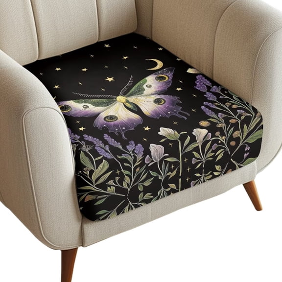 Yuyamidu Butterfly Print Sofa Couch Covers Washable Stretch Cushion Cover with Elastic Bottom Replacement Seat Slipcovers for Chair Home Decor