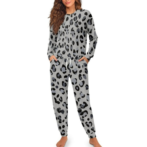 Yuyamidu Cactus Long Sleeve Pajama Set for Women 2 PCS Breathable Loungewear Casual Crewneck Nightwear Size M Loose Fitting Long Sleeve Sleepwear with Drawstring