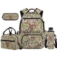 thumbnail image 1 of Yuyamidu Camo Deer Bow 4PCS School Backpack Set for Students Daily Use 17 Inch Large Capacity, Includes Lunch Bag Pencil Case Water Bottle Bag, for Back to School, Daily, 1 of 7