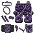 thumbnail image 1 of Yuyamidu Camo Hunting Car Accessories Set Purple Wood Auto Seat Cover Steering Wheel Cover Seatbelt Pad Trash Can Armrest Cover Pad Cup Holders Rearview Mirror Cover Handbrake Cover Set, 14 Pack, 1 of 7