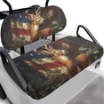 thumbnail image 1 of Yuyamidu Camo Hunting Deer Golf Cart Seat Covers American Flag Golf Cart Seat Cushion for Club Car Seats Covers, Universal Fit, 1 of 8
