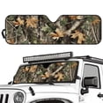 thumbnail image 1 of Yuyamidu Camo Hunting Oak Windshield Sun Shade Compatible with Jeep Wrangler TJ JK JL & Gladiator JT Heat Shield Sun Visor Cover ,1Pcs, 1 of 7