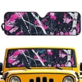 thumbnail image 1 of Yuyamidu Camo Hunting Pink Wood Windshield Sun Shade for 2007-2023 Wrangler Rubicon Sahara TJ JK JKU 2 & 4 Door-Blocks UV Rays Sun Visor Keep Your Vehicle Cool, 1 of 7
