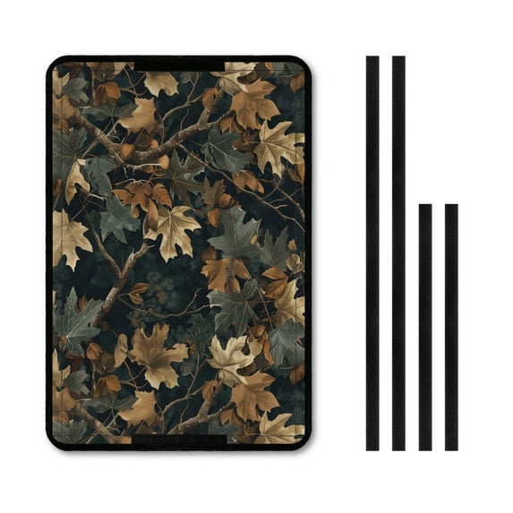 Yuyamidu Camo Hunting RV Door Window Shade Cover Wood Travel Trailer Door Window Protective Cover Foldable Camper RV Window Sun Shade with Hook and Loop