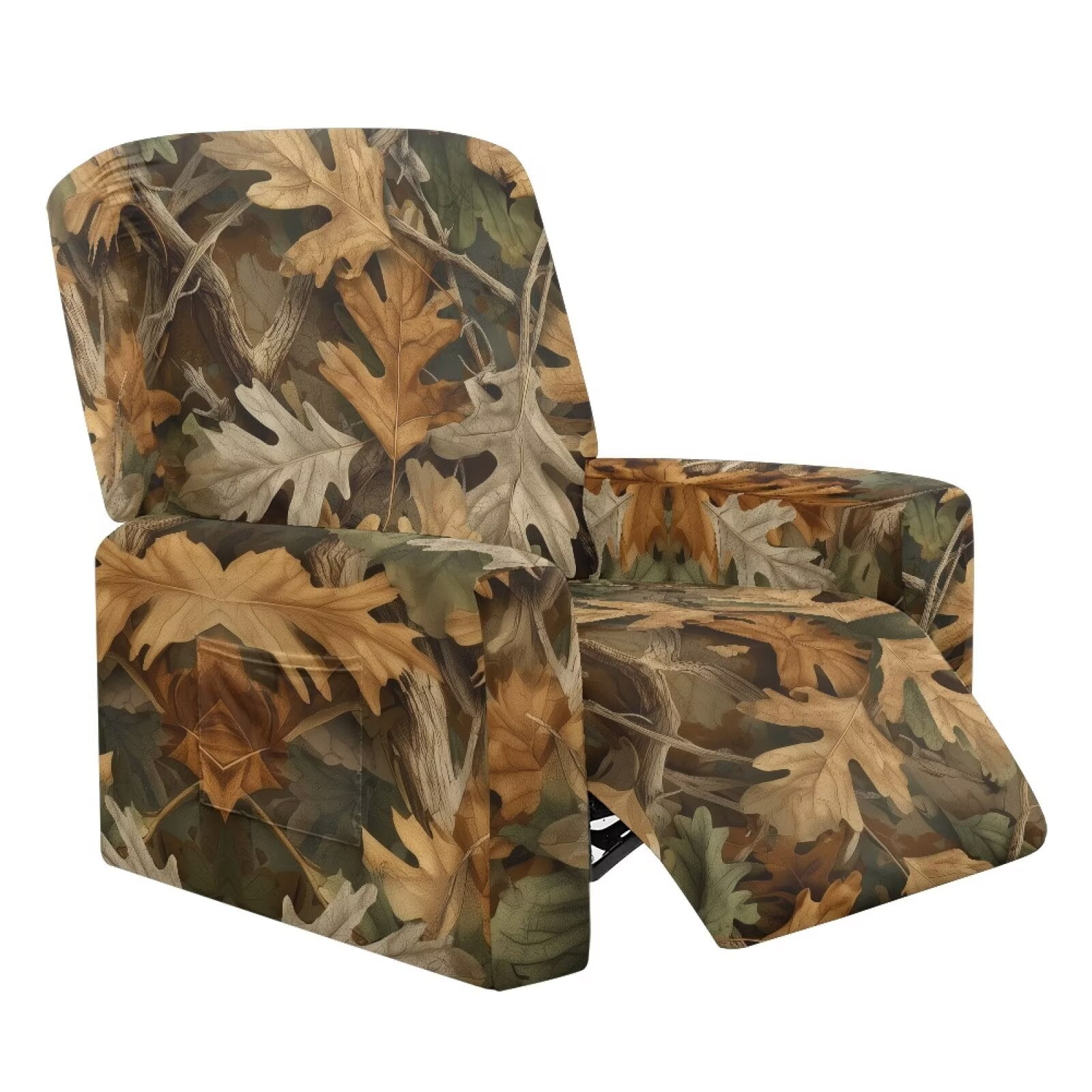 Yuyamidu Camo Recliner Slipcovers 4-Pieces Hunting Branch Recliner Covers That Stay in Place Non Slip Lazyboy Covers Couch Chair Cover for Living Room Bedroom Gift for Holiday