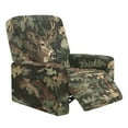 thumbnail image 1 of Yuyamidu Camo Reclining Chair Covers 4 Pieces Hunting Reindeer Stretch Recliner Couch Protector with Elastic Edge Easy to Install Recliner Couch Covers Gift for Holiday, 1 of 8