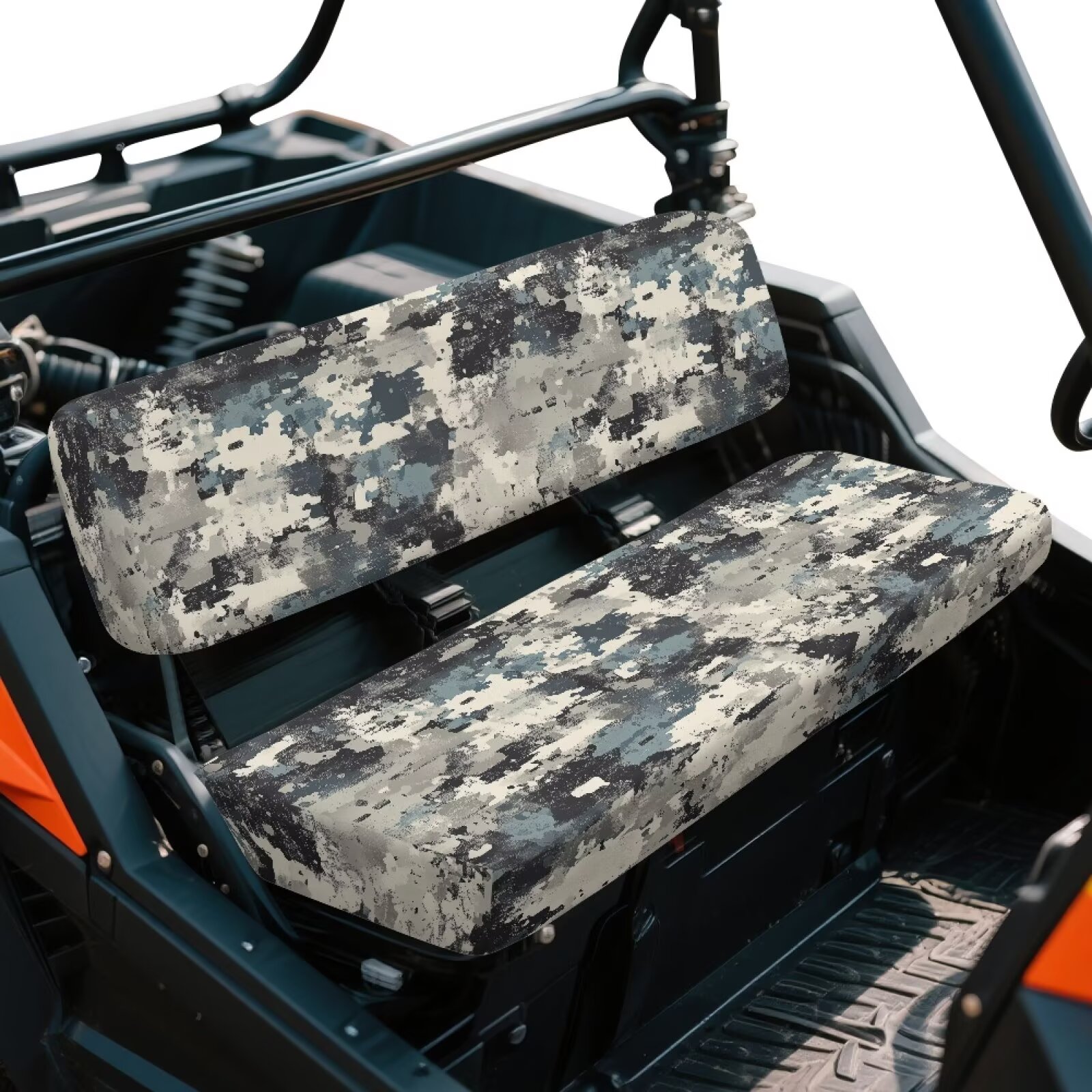 Yuyamidu Camo UTV Seat Covers Universal for Kawasaki Mule 3000 3010 3020 Scratch-Proof Heavy Duty UTV Seat Protective Covers for Bench Seats and Backrest 2 PCS