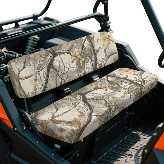 Yuyamidu Camouflage Hunting Wood UTV Bench Seat Cover Compatible with Kawasaki Mule 4010 3010 4000 3000 3020 2001-2022 All-Weather Protection