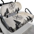 thumbnail image 1 of Yuyamidu Campass Golf Cart Seat Cover Set of 2 Mountain Seat Bottom Cushion Backrest Pad for Golf Cart Seat Decor for 2 Person Seats, Easy to Install, 1 of 7