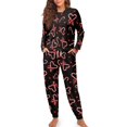 thumbnail image 1 of Yuyamidu Candy Canes Long Sleeve Pajamas for Women Christmas Pajama Nightwear Set Size L Soft Pjs Sleepwear Lightweight Crewneck Sleep Clothing Set of 2, 1 of 7