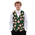 thumbnail image 1 of Yuyamidu Candy Men's V-Neck Suit Vests Size 4XL Christmas Formal Slim Fit Business Dress Vest Waistcoat with 3 Pockets for Suit or Tuxedo, 1 of 7