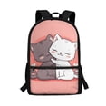 thumbnail image 1 of Yuyamidu Cat Backpack for School Kawaii Bookbag for Girls 4-6 Cute Pink School Bag 17 Inches Kindergarten Backpacks with 2 Sides Mesh Pouch Primary School Bookbag, 1 of 6