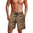 thumbnail image 1 of Yuyamidu Cheetah Print Swim Trunks Men Quick Dry Board Shorts with Pockets Big and Tall Swimwear Bathing Suits Plus Size Man 3XL, 1 of 8