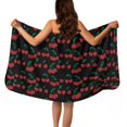 thumbnail image 1 of Yuyamidu Cherry Bath Wrap Towels for Women Plus Size XL Lightweight Towel Wrap for Spa Bathroom Adjustable Large Short Shower Wrap Reusable Travel Hotel Bath Towels, 1 of 7
