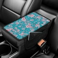 thumbnail image 1 of Yuyamidu Cherry Blossom Auto Armrest Cover Pad Blue Car Armrest Seat Box Cover Protector Soft Center Console Cover for Car Truck Van Sedan Accessories, 1 of 7
