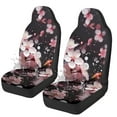 thumbnail image 1 of Yuyamidu Cherry Blossom Car Seat Covers Front Seats Only Pink Car Front Seat Protective Cover Waterproof Seat Covers for Cars Trucks SUVs Auto Interior Accessories, 1 of 7