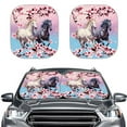 thumbnail image 1 of Yuyamidu Cherry Blossom Car Sunshade 2 Pack Horse Automobile Sunshades Windshield for SUV Truck Van Universal Sun Visor for Car Windshield Keep Vehicle Cool, 1 of 5
