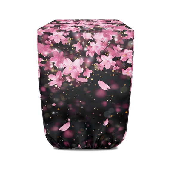Yuyamidu Cherry Blossom RV Electric Tongue Jack Cover with Elastic Band Universal Travel Trailer Electric Tongue Protector Sunflower RV Power Tongue Trailer Jack Cover