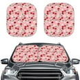 thumbnail image 1 of Yuyamidu Cherry Car Sun Shade Windshield Daisy Car Windshield Shades 2 Packs Pink Windshield Cover for Automotive Truck Van Interior Decor Accessories, 1 of 5