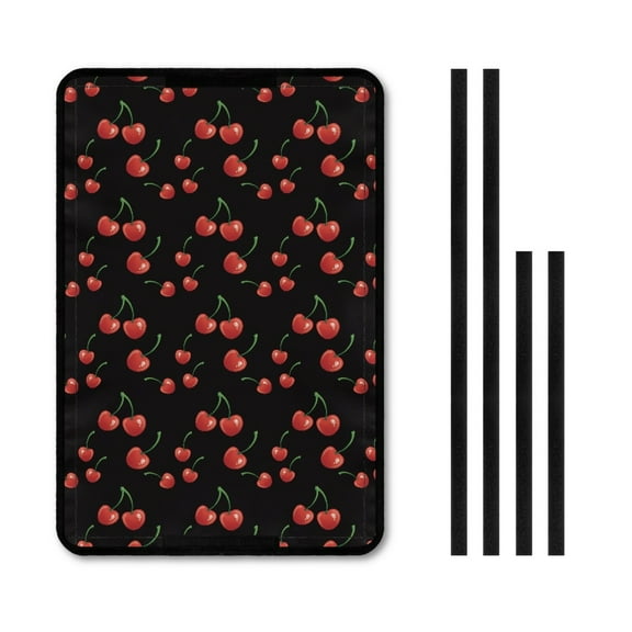 Yuyamidu Cherry RV Door Window Shade 17 x 26 Inch RV Blackout Door Window Curtain Travel Trailer UV Sun Heat Protection RV Camper Accessories, Easy to Install