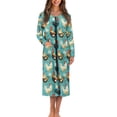 thumbnail image 1 of Yuyamidu Chicken Long Bath Robe Loose Robes Nightgowns for Women Size S Cock Long Sleeve Zippered Bathrobes Ladies Pajama House Coat Casual Louge Wear Robe, Blue, 1 of 7