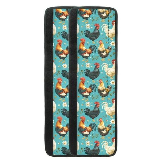 Yuyamidu Chicken Refrigerator Door Handle Covers Set of 2, Daisy Kitchen Appliance Handle Decor Cover Anti-Skid Door Handle Protective Covers for Oven Dishwasher Cabinet