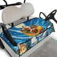 thumbnail image 1 of Yuyamidu Christmas Golf Cart Seat Covers with 4 Front Pockets Santa Claus Golf Cart Seats Towel Blanket for 2-Person Seats Club Car Seat Cushion Cover, Blue, 1 of 7