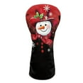 thumbnail image 1 of Yuyamidu Christmas Golf Club Head Cover with Soft Lining Snowman Driver Fairway Wood Hybrid Headcover PU Leather Golf Club Cover Gift for Golfers, 1 of 8
