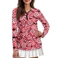 thumbnail image 1 of Yuyamidu Christmas Golf Shirts for Women Size XL Red Candy Canes Golf Outfits for Workout Hiking Soft Athletic Shirt Lightweight Tops Tennis Shirt, 1 of 8