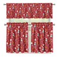 thumbnail image 1 of Yuyamidu Christmas Kitchen Curtains and Valances 3 Panel Sets Soft Bathroom Window Curtain with Rod Pocket Easy to Install Contemporary Trendy Valances, 1 of 5