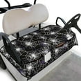 thumbnail image 1 of Yuyamidu Cobweb Golf Cart Seat Covers with 4 Pockets Halloween Club Car Seat Cover for 2 Person Seats Universal Golf Cart Seat Towel Blanket Easy to Install, 1 of 7
