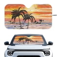 thumbnail image 1 of Yuyamidu Coconut Tree Car Sunshade for Windshield Orange Sunset Sun Shade for Car Windshield Lightweight Car Window Shade Automobile Interior Accessories, 1 of 7