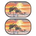 thumbnail image 1 of Yuyamidu Coconut Tree Car Window Shades for Side Window 2 PCS Sunset Car Window Sun Shades for Women Men Car Rear Window Shade for Kids Car Window Sun Protection Auto Accessories, 1 of 7