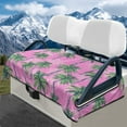 thumbnail image 1 of Yuyamidu Coconut Tree Golf Cart Seat Covers Pink Golf Cart Seat Towel Blanket Fluffy Club Car Cushion Covers Fits 2-Seat Golf Carts, 1 of 8