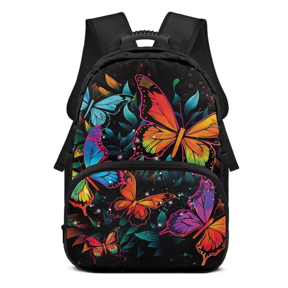 Yuyamidu Colorful Butterfly Kids Backpack for Girls 10-15, School Backpack for Kids, Lightweight Aesthetic Middle School Bookbag