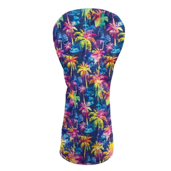 Yuyamidu Colorful Coconut Tree Golf Head Cover for Golf Head Hawaii Golf Club Head Cover for Driver/Fairway/Hybird Club Protection, PU Leather