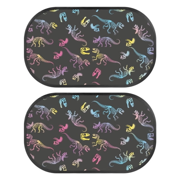 Yuyamidu Colorful Dinosaur Car Window Sun Shades for Kids Fashion Sunshade for Car Window Baby Automotive Window Sunshades for Sun Protection 2pcs Car Side Window Sun Visor