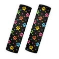 thumbnail image 1 of Yuyamidu Colorful Dog Paw Seat Belt Cover for Car SUV Sedan Truck Cute Auto Seatbelt Cover Accessories 2 Pack Short Plush Seat Belt Shoulder Strap Covers, 1 of 7