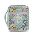 thumbnail image 1 of Yuyamidu Colorful Floral Bible Cover for Women Large Quilted Case with Handle Cross Bible Bag and Carrying Case Study Supplies Accessories Christian Gifts for Women, 1 of 8