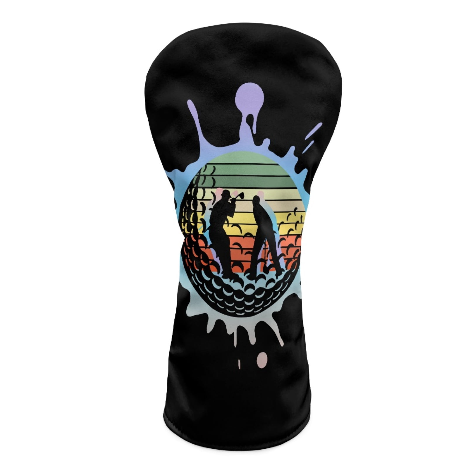 Playful Golf Ball Bucket Hat Headcover for Clubs