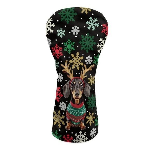 Yuyamidu Colorful Hibiscus Golf Club Head Cover for Driver Fairway Hybrid Waterproof PU Leather Golf Head Cover for Clubs Protective Golf Accessory