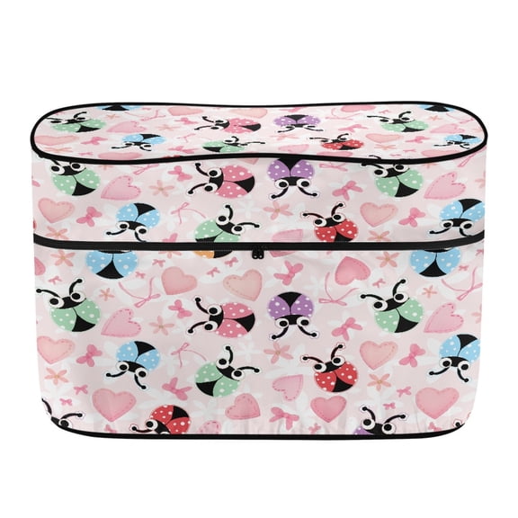 Yuyamidu Colorful Ladybug RV Trailer Propane Tank Cover Fit for Dual 40lb Tanks, Replacement Cover for RV/Trailer/Camper, Heart Propane Tank Covers Table Decor Accessories