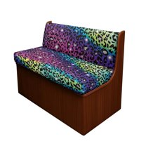 Yuyamidu Colorful Leopard Print RV Dinette Cushion Covers Replacement Fashion Camper Cushions Cover 2 PCS RV Couch Covers Soft Camper Dinette Seat Covers for RV Camper