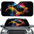 thumbnail image 1 of Yuyamidu Colorful Sea Turtle Car Sunshade Foldable Car Windshield Cover for SUV Truck Van Accessories Fashion Auto Heatshield Visor Blocks UV Rays Keep Your Vehicle Cool, 1 of 5