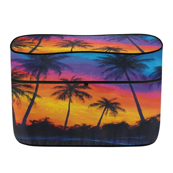 Yuyamidu Colorful Sunset Propane Tank Cover Coconut Tree Camper Propane Tank Cover, Dual 30lb Gas Cylinder Protector Weather Resistant RV Parts RV Accessories