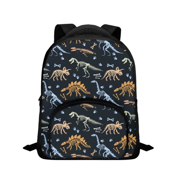 Yuyamidu Cool Dinosaur Backpack Purse for Kids Boys Large Capacity School Bags with 2 Sides Pockets Outdoor School Daily Daypack 12 Inch Preschool Bookbag