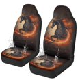 thumbnail image 1 of Yuyamidu Cool Horse Car Seat Covers 2pcs Front Seat Only Waterproof Auto Front Seats Covers Universal Auto Drive Seat Protective Cover, 1 of 7