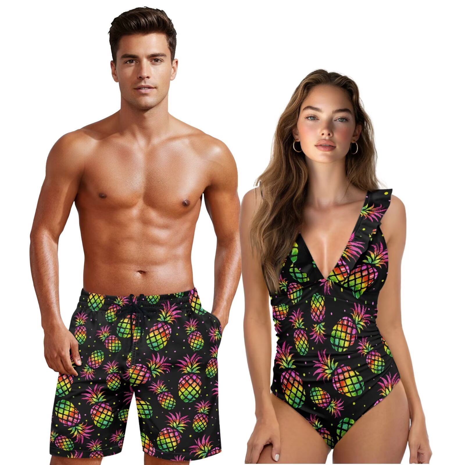 Yuyamidu Matching Bathing Suits for Couples 250th Anniversary